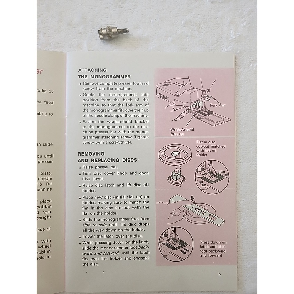 VTG Singer Monogrammer #171256 Slant Sewing Machine 750 series LETTER SET whole - Picture 5 of 10